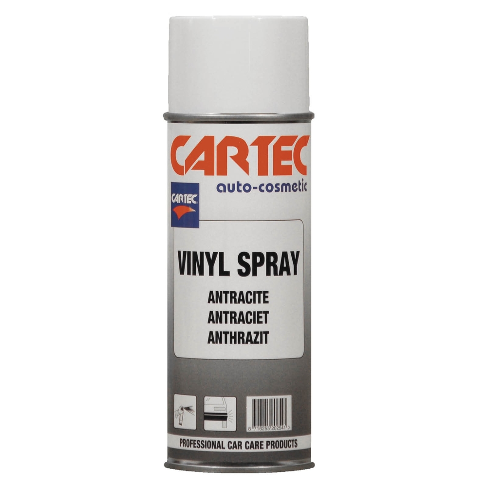 ontvangen overzee Vouwen Cartec Vinyl Spray Antraciet - Kwaliteitsproduct om al uw kunststof delen  in en om uw auto mee te lakken.